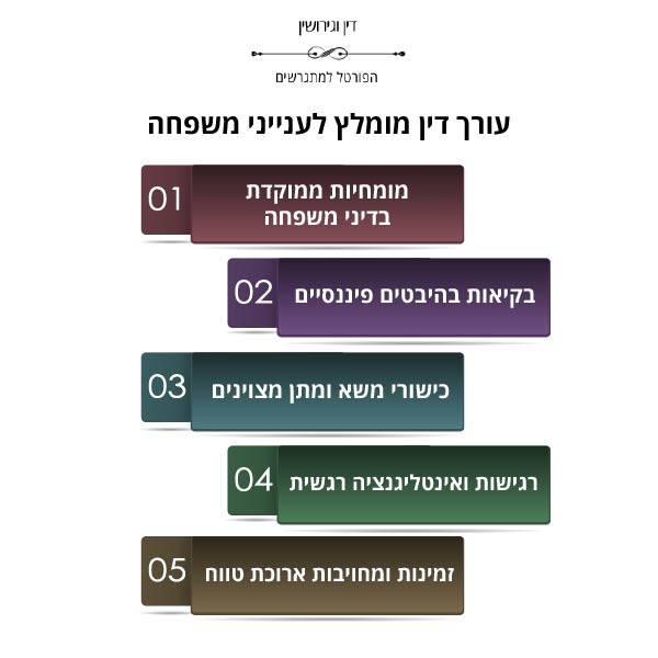 עורך דין מומלץ לענייני משפחה (אינפוגרפיקה)